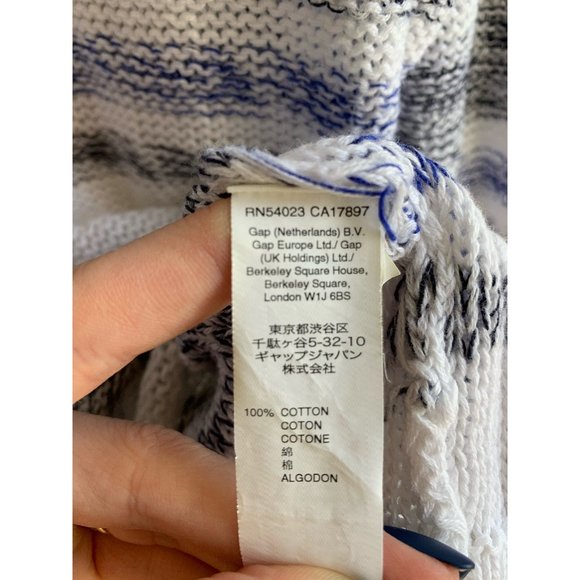 Gap White Striped Scoop-Neck Knit Sweater - Picture 5 of 6